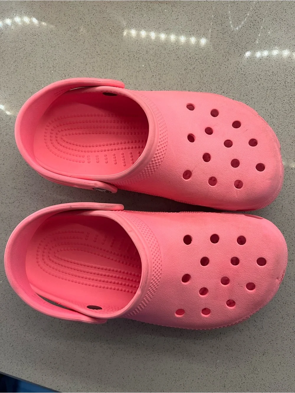 Hot pink crocs size j3